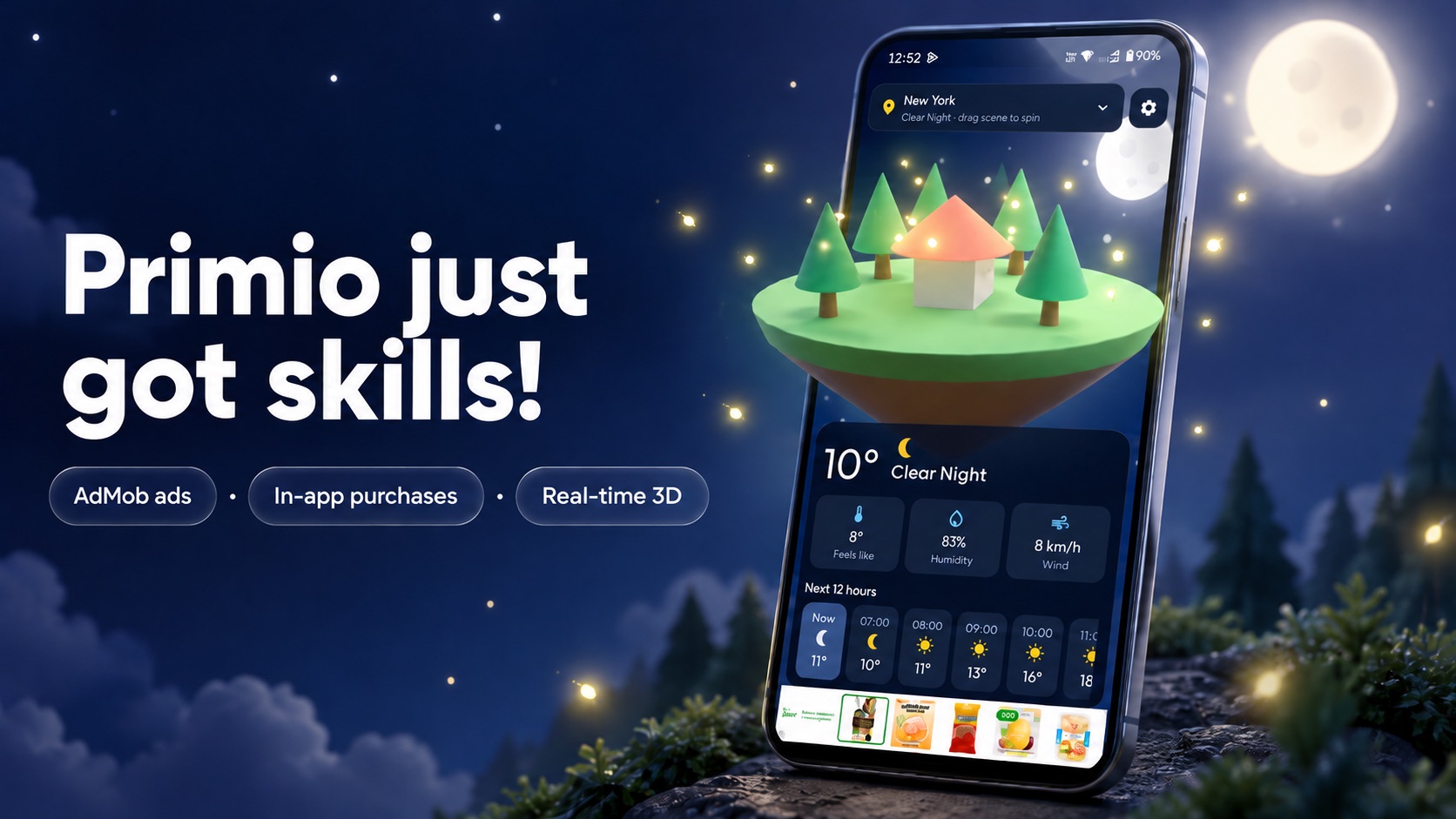 Primio Just Got Skills: Ads, In-App Purchases, 3D, and More